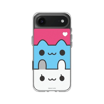 iPhone Air Clear Case（相機按鈕） 透明 - 貓貓蟲咖波 Bugcat Capoo - 咖波兔兔疊疊樂