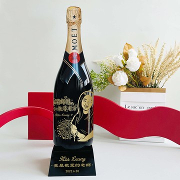 獎座訂製|Moët 人像雕刻獎座 紀念禮物 感恩禮物謝師禮送老師禮