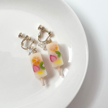 水果優格冰棒耳環