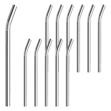 小麥購物 不鏽鋼彎管吸管 6mm  1支  12支