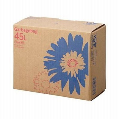 （まとめ）TANOSEE ゴミ袋 コンパクト乳白半透明 45L BOXタイプ 1箱（110枚）〔×10セット〕