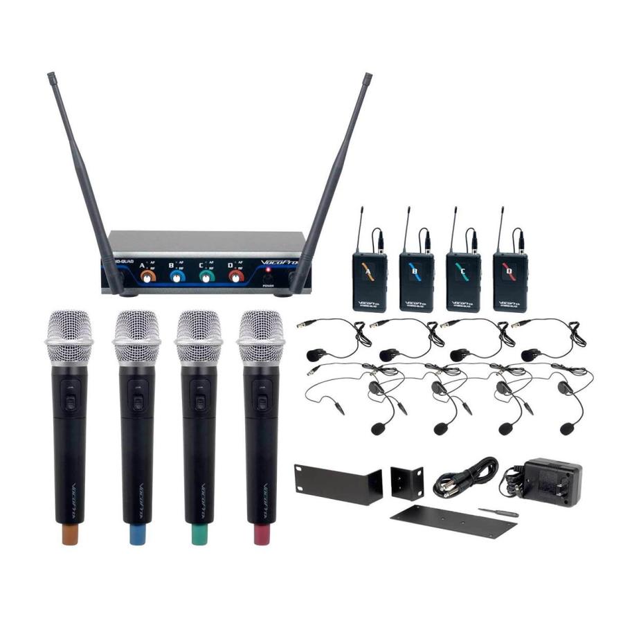 Digital-QUAD-H1 Four Channel Wireless Handheld Microphone System 