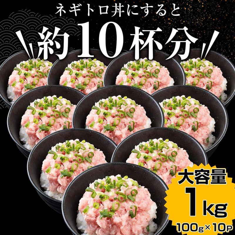 ますよね ネギトロ マグロたたき 1kg (100g×10袋) 天然まぐろ ねぎとろ まぐろ 鮪 自宅用 冷凍食品 ギフト