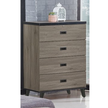 【顛覆設計】斯茵灰橡色2.7尺小四斗櫃