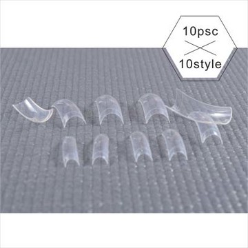 硬盒指甲片半甲方型透明-100片 [44853] ◇美容美髮美甲新秘專業材料◇