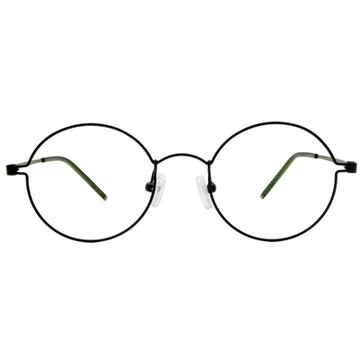 極．纖細輕款｜都會時尚圓框眼鏡 酷炫黑/綠
