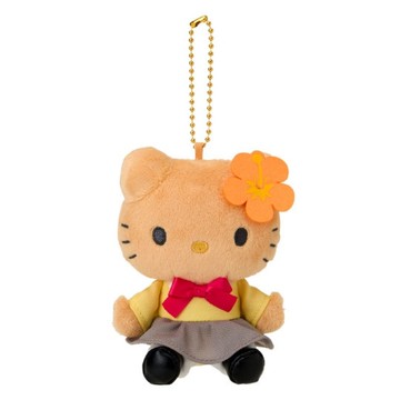 【震撼精品百貨】Hello Kitty 凱蒂貓~日本三麗鷗sanrio KITTY絨毛玩偶吊飾-橘扶桑黃校服變裝50週年*19875