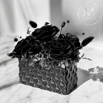 FLORAL M Dark Rose 暮光之城黑玫瑰永生花禮 永生花 不凋花 乾燥花禮 居家擺設 生日禮物 情人節禮物 送禮推薦 高質感花禮