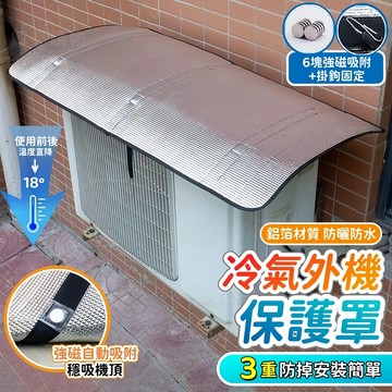 🔥桃園出貨🔥冷氣室外機罩 空調室外機隔熱墊 冷氣室外機遮陽板 冷氣罩 防曬 遮陽罩 強磁吸 隔熱 省電 空調戶外機遮陽罩