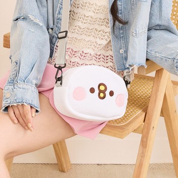 Paidal x 卡娜赫拉的小動物 P助毛絨側背包化妝包