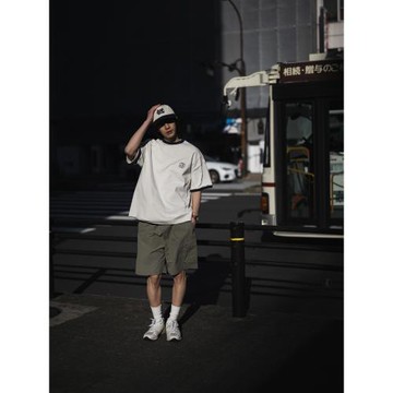 FONCTION 25SS 新款 復古拼接輕質涼感索羅娜 武骨風短寬短袖Tee