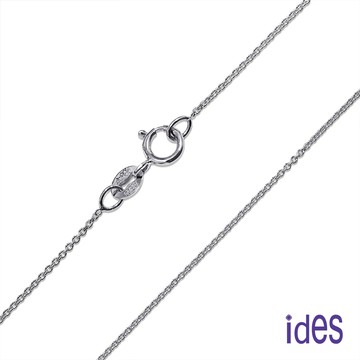 ides愛蒂思 義大利14K白金18吋項鍊鎖骨鍊（圈圈鍊-T2）