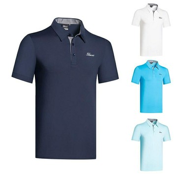 【高爾夫球衣】高爾夫男裝 春夏新款高爾夫男裝運動速乾免燙球衣戶外golf休閒大尺碼寬鬆POLO衫