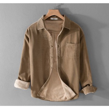 現貨+預購 襯衫長袖上衣-純棉燈芯絨加厚保暖男裝4色74jt91【獨家進口】【米蘭精品】