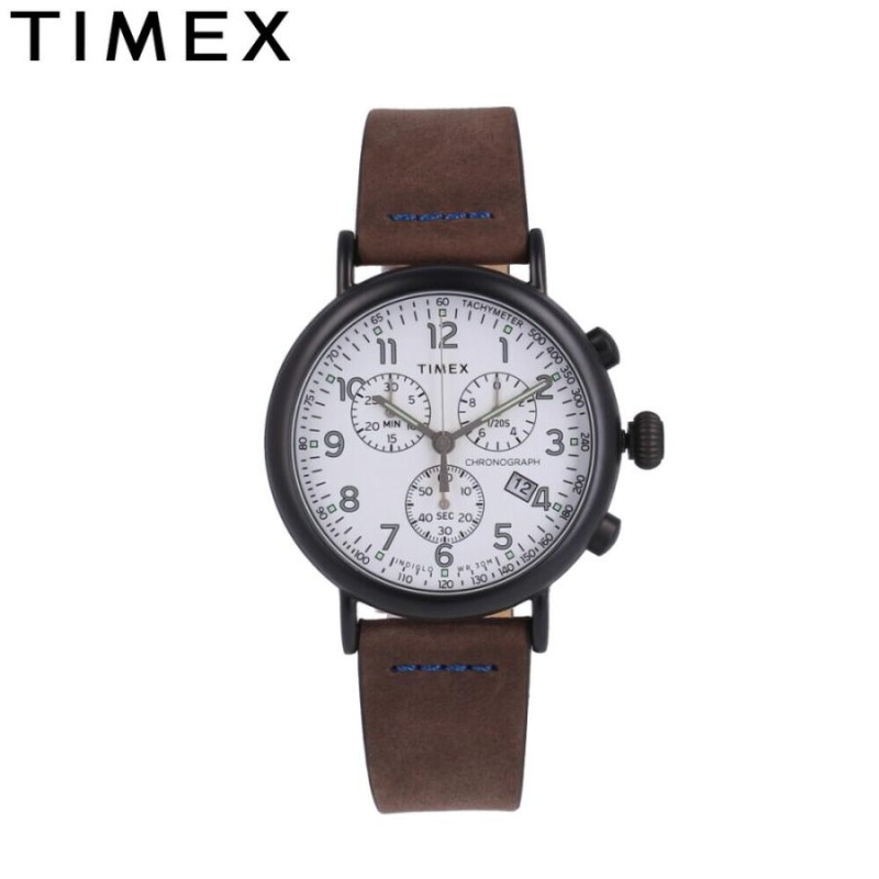 TIMEX タイメックス スタンダード Standard 腕時計 時計 メンズ クオーツ クロノグラフ アナログ ３針 レザー ブラウン ブラック  ホワイト TW2T69000 | LINEブランドカタログ