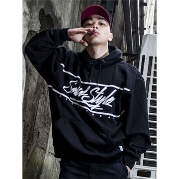 SOULSTYLE原創街頭品牌嘻哈街舞bboy滑板寬松加絨長袖連帽衛衣