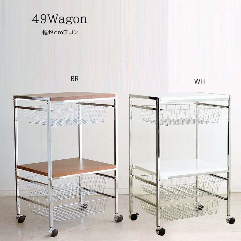 新作販売新作販売キッチンワゴン キャスター付き 2段 配膳台 食器