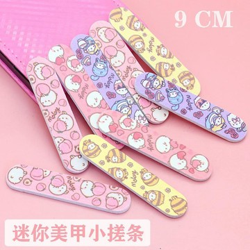 ⚡臺灣出貨⚡9CM指甲砂條美甲指甲銼迷你搓條美甲店修甲型挫條打磨條美甲工具 八月優選
