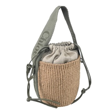 Chloe Woody Basket 草編水桶包(小號/墨綠)