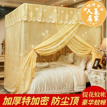 蚊帳 傳統蚊帳 老式蚊帳 綁繩蚊帳 蚊帳1.5m床家用傳統老式方頂1.8米1.2不帶支架加厚加密公主風單門