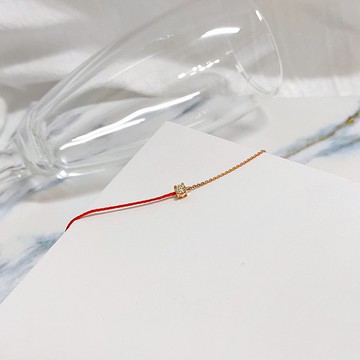 14K | 小點綴四爪8分-姻緣線_手鍊