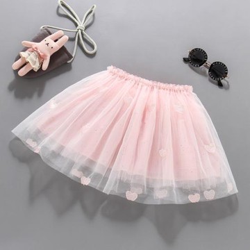 女童半身裙洋氣兒童蓬蓬裙夏季女孩短裙大童白色公主網紗裙子夏裝
