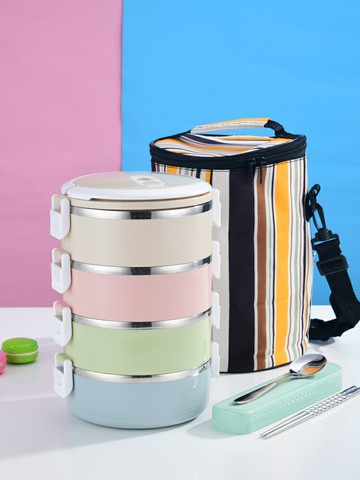 多層便當盒上班帶飯的飯盒可裝湯可愛保溫桶鍋手提日式神器少女心