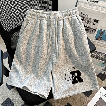 【PRPN】女生短褲 美式短褲 高腰短褲 五分短褲 棉質短褲 抽繩短褲 夏天短褲 寬鬆短褲 顯瘦短褲 闊腿短褲