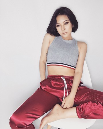 FINDSENSE G6 韓國時尚 新款高腰寬鬆條紋休閒褲闊腿運動褲長褲女褲哈倫褲