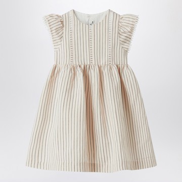 Striped dress with ruffles
