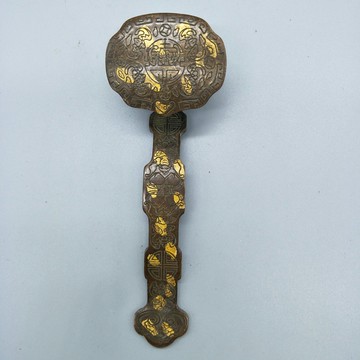 黃銅如意 黃銅五福臨門如意 富貴吉祥助官運催姻緣 福在眼前 擺件