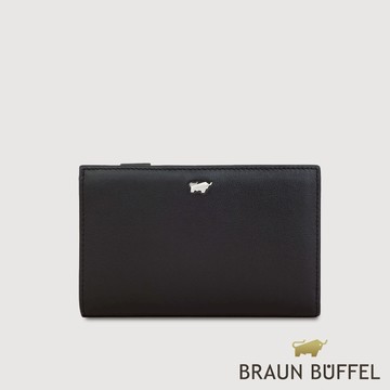 【BRAUN BUFFEL】維那斯-B 11卡兩折中夾-黑色(德國小金牛台灣總代理)/BF849-502-BK