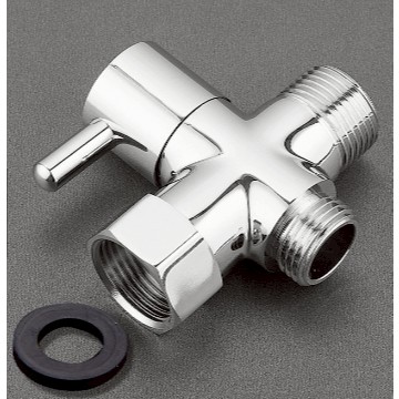 美國馬桶水箱進水管15/16“-14全銅快開三通分水器4分一進二出分水閥轉換器適用於美國馬桶進水