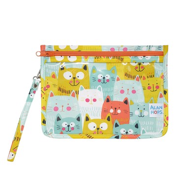 Alan Hops - 手腕隨手透明收納袋-貓咪家族