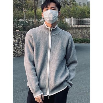 復古開衫毛衣男外套秋冬季新款輕熟風男裝拉鏈針織衫男士外穿上衣