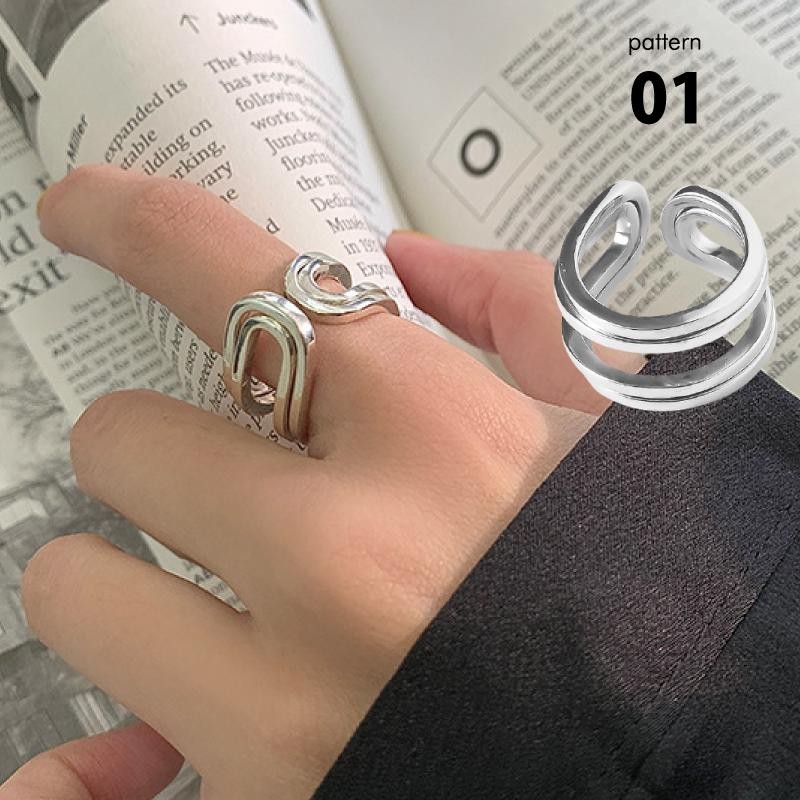 激安ブランド シルバーリング925 4ミリ幅 シンプルマット オープン