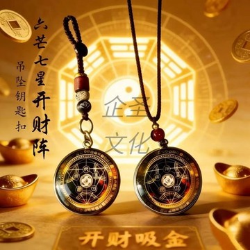 🚚臺灣出🚚六芒七星開財陣能量開韻隨身守護駕車個人用品掛件吊墜