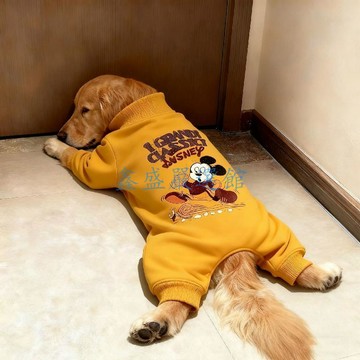 【臺灣-出貨】狗狗冬天衣服秋冬加厚印花四腳衣大型犬金毛薩摩耶巨貴拉布拉多0111