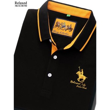 秋季純棉男士長袖T恤翻領高檔POLO衫男裝商務休閑有領純色上衣服