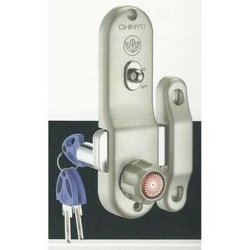 青葉牌鋁門鎖 HCS002d 767三代鋁門"鈎鎖"橫拉門用 1000型 鎖管長52mm 心動鑰匙