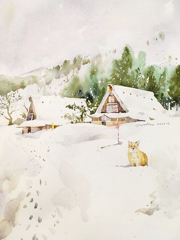 線上課程。雪地裡的小房子(可加購材料包)