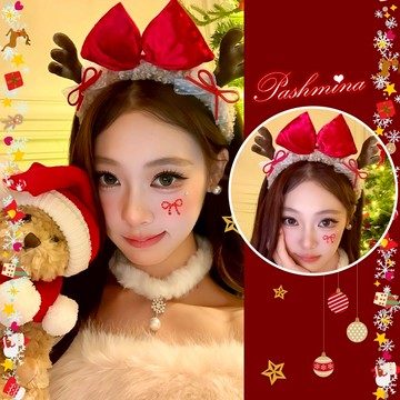 新品🎅🏻🎄【❤︎紅色蝴蝶結麋鹿髮箍❤︎🎅🏻🛷】麋鹿髮箍聖誕節裝飾麋鹿髮箍麋鹿裝扮麋鹿髮夾麋鹿裝麋鹿套裝聖誕髮箍聖誕節飾品