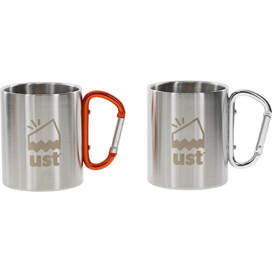 UST KLIPP Biner Mug 1.0 with Fl Oz Capacity  Carabiner Handle and Stainless Steel Construction for Hiking  Camping  Backpacking  Travel and Outdo