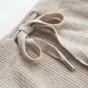 秋季羊毛針織闊腿褲女垂感直筒褲子顯瘦休閑拖地外穿加厚高腰長褲