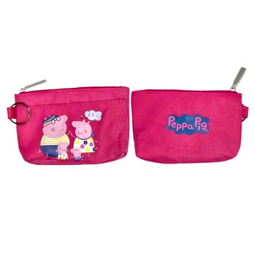 收納王妃 粉紅豬小妹雙層零錢包 2個  13 x 8 x 2cm  顏色隨機