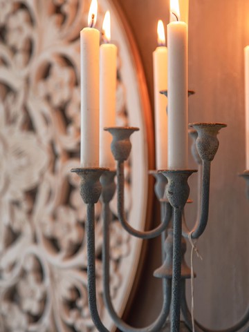 歐式浪漫燭光晚餐蠟燭臺托復古鐵藝做舊擺件婚慶道具西餐裝飾燈座