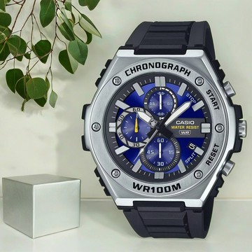 CASIO 卡西歐 運動風三眼計時手錶-藍 MWA-300H-2A