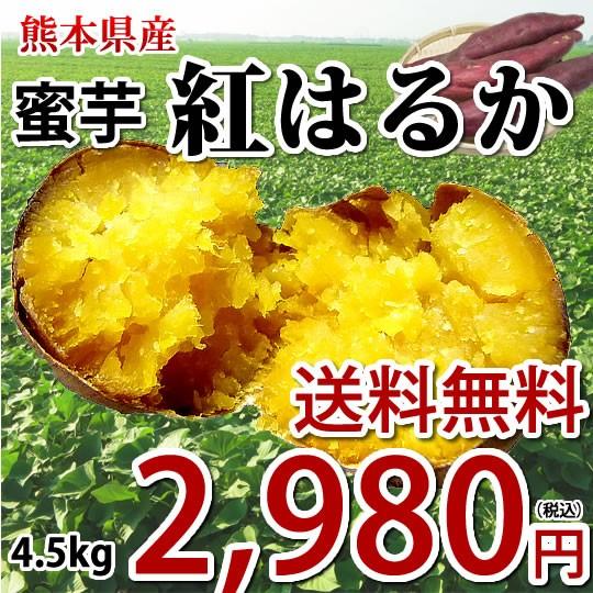 さつまいも 紅はるか 送料無料 4.5kg 熊本県産 べにはるか サツマイモ 紅蜜芋 焼き芋 芋 いも