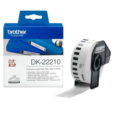 【Brother 兄弟】DK-22210 標籤帶 白底黑字 29mm