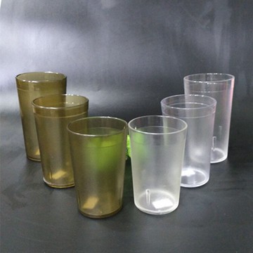 PC /AS塑料啤酒杯漱口杯 磨砂沙果汁冷飲料杯茶餐廳水杯 茶水杯